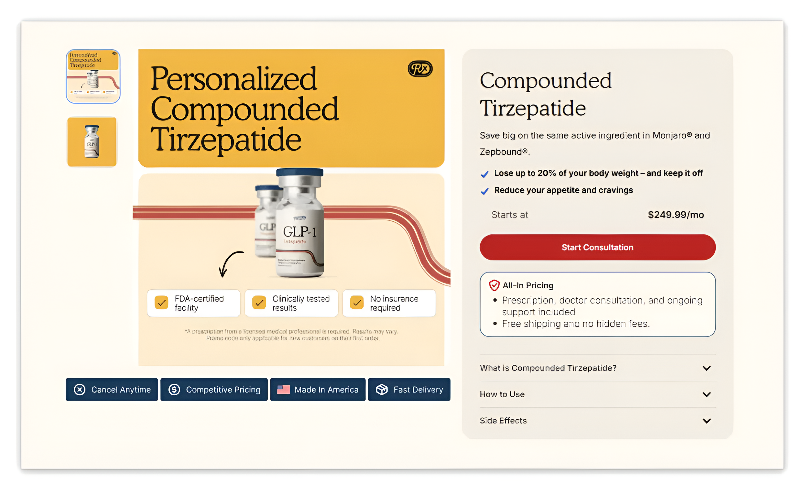 product details page of Remote Pharmacy